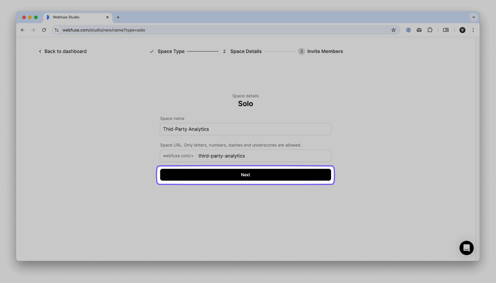 Naming Webfuse Space