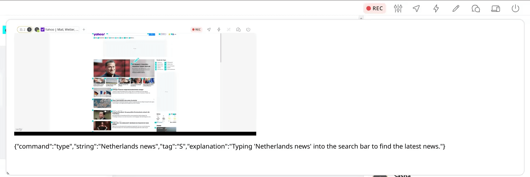 Popup example inside the session